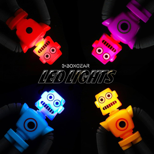 Robot Toy Boxgear Led Que Cambia De Forma Con Ventosa, 4 Uni