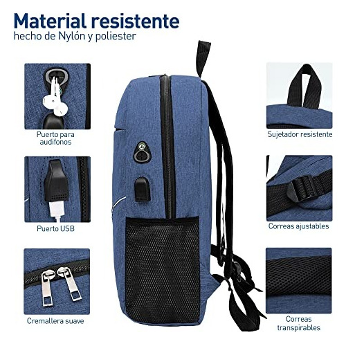 10 Sets Mochila Para Laptop Con Mochila Cruzada Y Lapicera