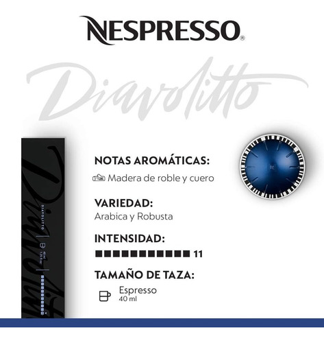10 Cápsulas Nespresso Vertuo Espresso Diavolitto