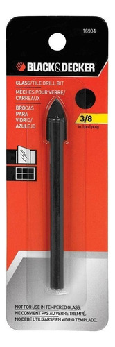 Mecha Para Vidrio 10 Mm 3/8 Black Decker 16904 S Profesional