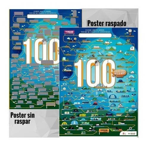 100 Cosas Para Hacer En La Vida Poster Para Raspar