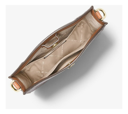 Bolsa Briley Messenger Michael Kors 35s1g7bm1b Café Color Chocolate Diseño de la tela Estampado MK