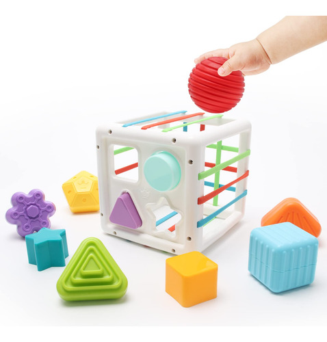 Uniwa Juguetes Montessori Para Bebés De 1 A 3 Años, Cubo .