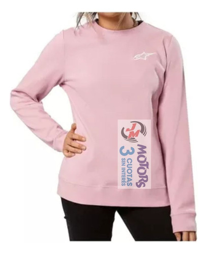 Jm Nuñez Buzo Casual Alpinestars Mujer Ageless Chest Crew 