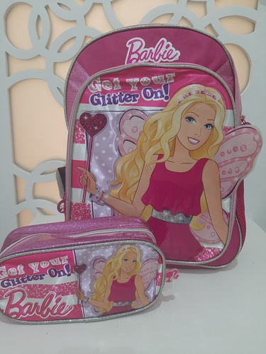 Combo Bolso Con Cartuchera Barbie