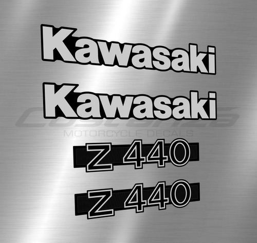 Calcos Kawasaki Z 440 Z440 Insignias Metalizadas O Doradas