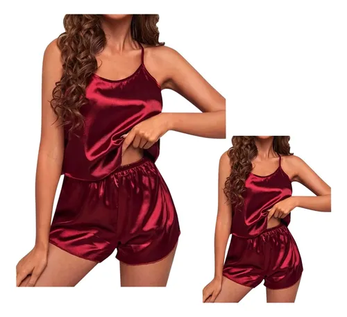 Combo Set Dos Pijamas Satin Dama Blathmoda