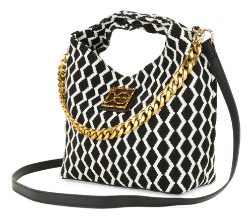 Bolsa Hobo 2 En 1 Cloe Dokoni Mediano Color Negro
