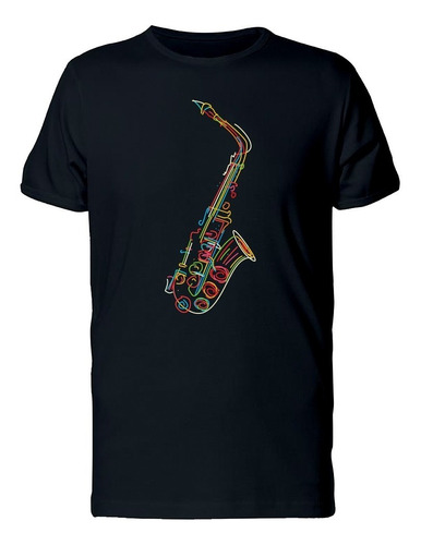 Colorido Saxofón De Jazz Camiseta Para Hombre-shutterstock.