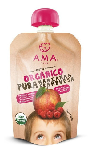 Ama Mix Pure De Fruta Orgánico Papilla Colado 15x90grs