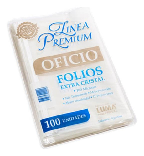 Folios Folio Oficio 100 Micrones Packx 100u Calidad Premium
