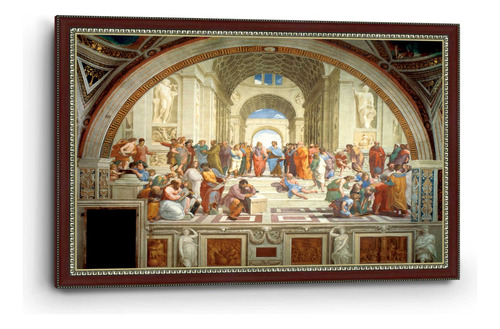 Cuadro Enmarcado Clasico Escuela De Atenas Sanzio 90x140cm