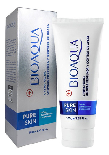 Crema Limpieza Facial Anti Acne Pure Skin 100gr Bioaqua