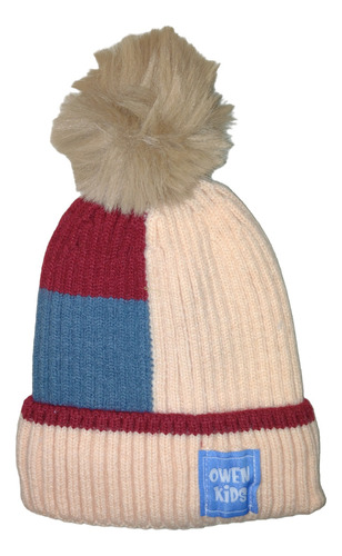 Gorro Tejido Infantil Nena Interior Forrado Moda Con Pompon