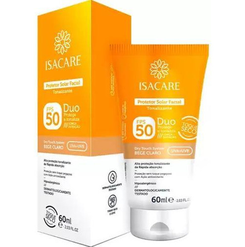 Protetor Solar Facial Tonalizante Fps 50 Toque Seco Bege