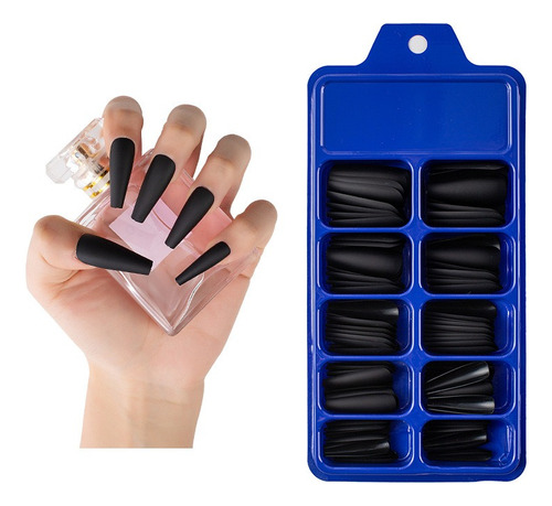 100 Tips Coffin Ballerina Para Uñas Postizas Nails Niñas Set