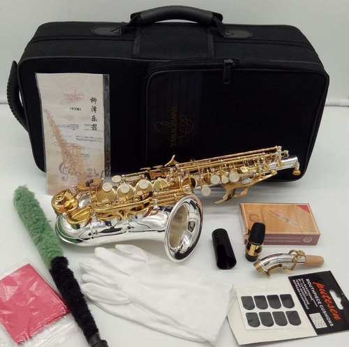 S9937yanagisawa S9937 Saxofón Soprano Curvo Plateado