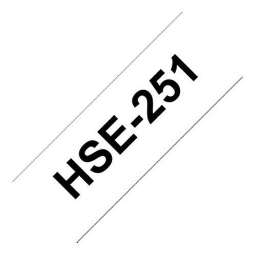 Tubo Termocontraible Brother Hse-251 Negro S/ Blanco 23,6mm