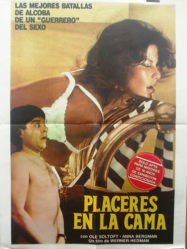 Afiche Original De La Película Placeres En La Cama