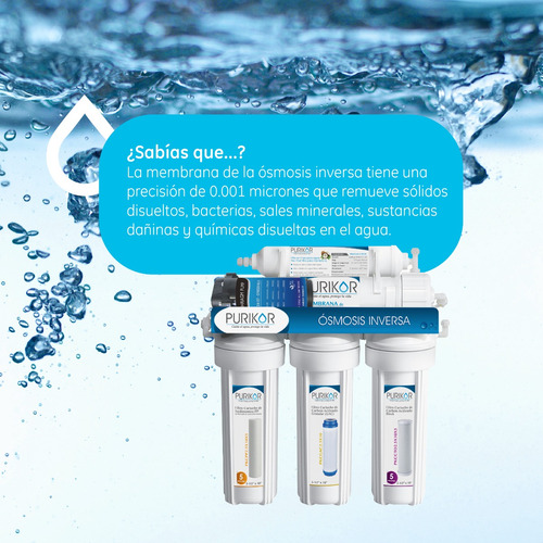 Sistema De Osmosis Inversa (pou) Purikor Pkro400-6uvp