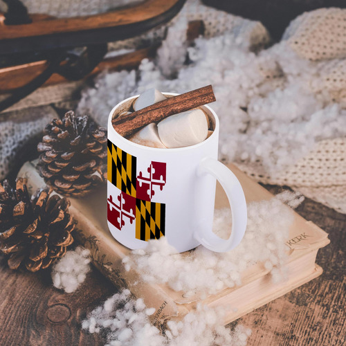 Taza De Cerámica Con Bandera Del Estado De Maryland 325 Ml