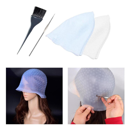 2 Piezas De Silicona Para Teñir El Cabello Con Gancho