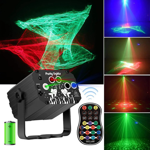 Dj Party Lights Escenario Proyector Láser Rgb Sonido