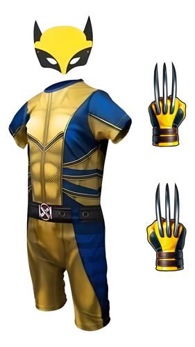 Fantasia Infantil Wolverine 2 Garras E Máscara Envio Já!!