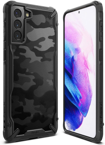 Capa Antiimpacto Ringke Fusion X - Samsung Galaxy S21 - 6.2 Cor Camo black