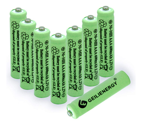 Geilienergy - Pilas De Luz Solar Aaa Triple A Nimh 600 Mah 1