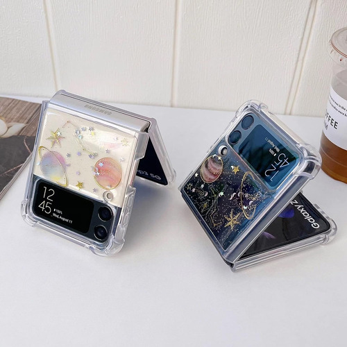 Planeta Purpurina Para Samsung Galaxy Z Flip 4/z3 Fundas