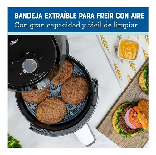 Combo Oster Freidora De Aire 4l+set X3 Bandejas Para Hornear