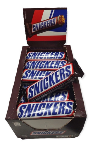 Chocolate Snickers Caixa Display 900 Gr - 20 Unidades De 45g