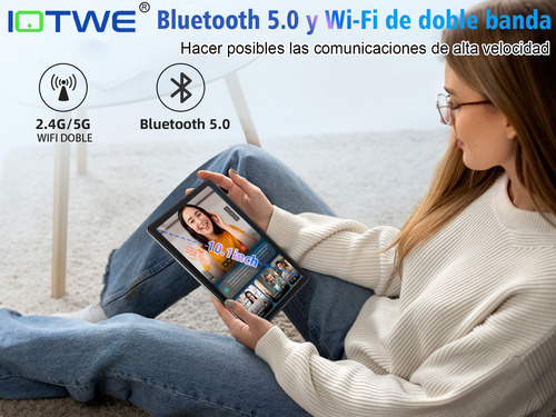 Tablet Iotwe 10.1 14+256 GB Tf 1 TB Expansión Android Full HD IPS Octa-core 1.8 GHz Funda Teclado Lápiz Óptico 7500 mAh Wifi 2.4 G Bluetooth 5.0 Certification Google