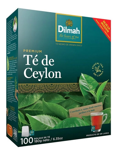 Té Dilmah Pure Ceylon 100 Bolsitas