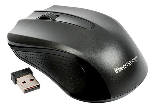 Mouse Inalambrico Negro Para Notebook Macbook Tecmaster