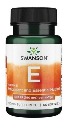 Swanson Vitamina E 400ui 60 Softgel Bienestar Fisico Mental