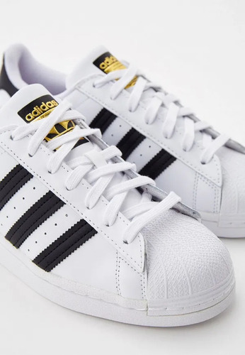 Tenis Superstar Concha Clasicos Blanco Unisex 25mx, Caja adidas Azul (Usado)