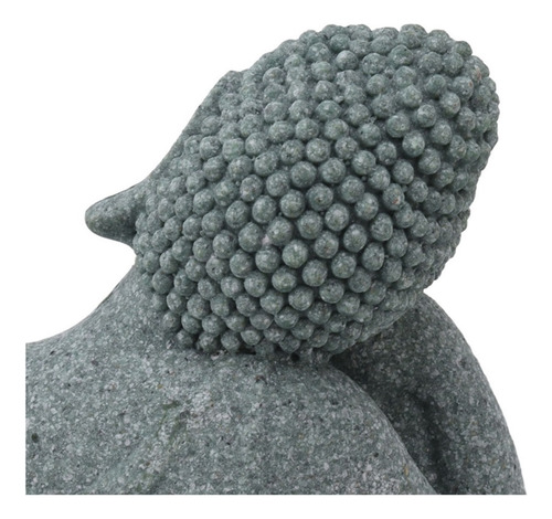 B Estatua De Buda Escultura De Arenisca Verde Sentado