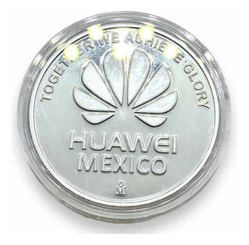 Medalla De Plata 1 Onza Conmemorando A Empresa Huawei Mexico (Usado)