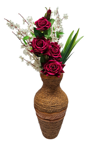 Jarron De Mimbre / Decoracion / Florero #906580 X 2 Piezas