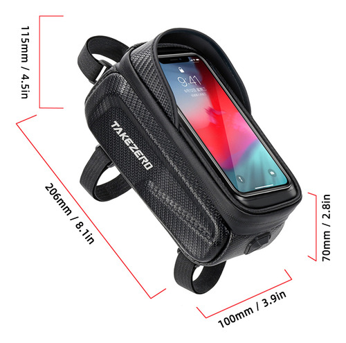 Impermeável Bicicleta Telefone Mount Bolsas Frente Quadro To