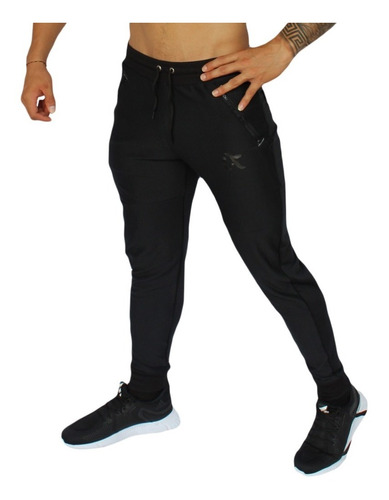 Jogger Cierres Sudadera Pantalón Hombre Tallaje Regular Fit