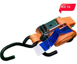 Comprar Kit 10 Cintas Catraca Carga 540kg 25mm X 2 Metros Amarração no Mercado Livre