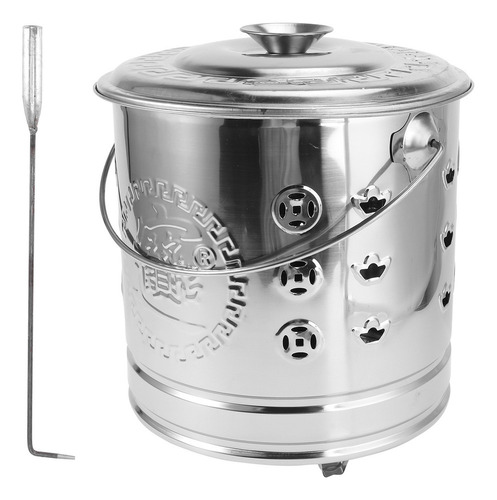 J Incinerador Portátil De Lenha De Aço Inoxidável