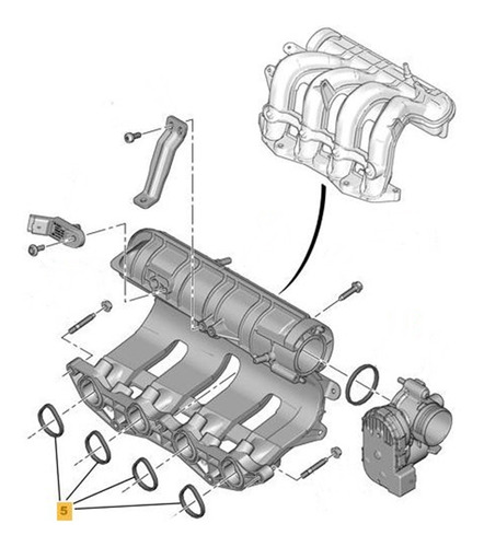 Juego O Ring Admision Citroen C3 1.4 /1.5 Tu3 /tu4