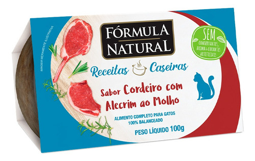 Alimento Úmido Gato Sabor Cordeiro 100g Formula Natural 100g