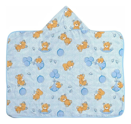Kit 3 Toalhas Banho Bebê C/ Capuz Forro Fralda Envio Rápido