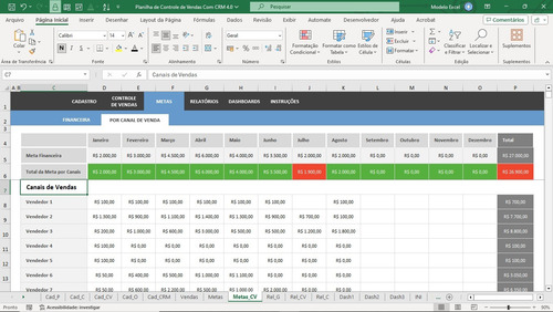 Planilha De Controle De Vendas Com Crm 4.0