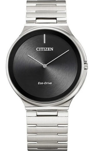 Reloj Citizen 61450 Ar3110-52e Unisex Ecodrive Stiletto Color de la correa Plateado Color del bisel Negro Color del fondo Negro 61450